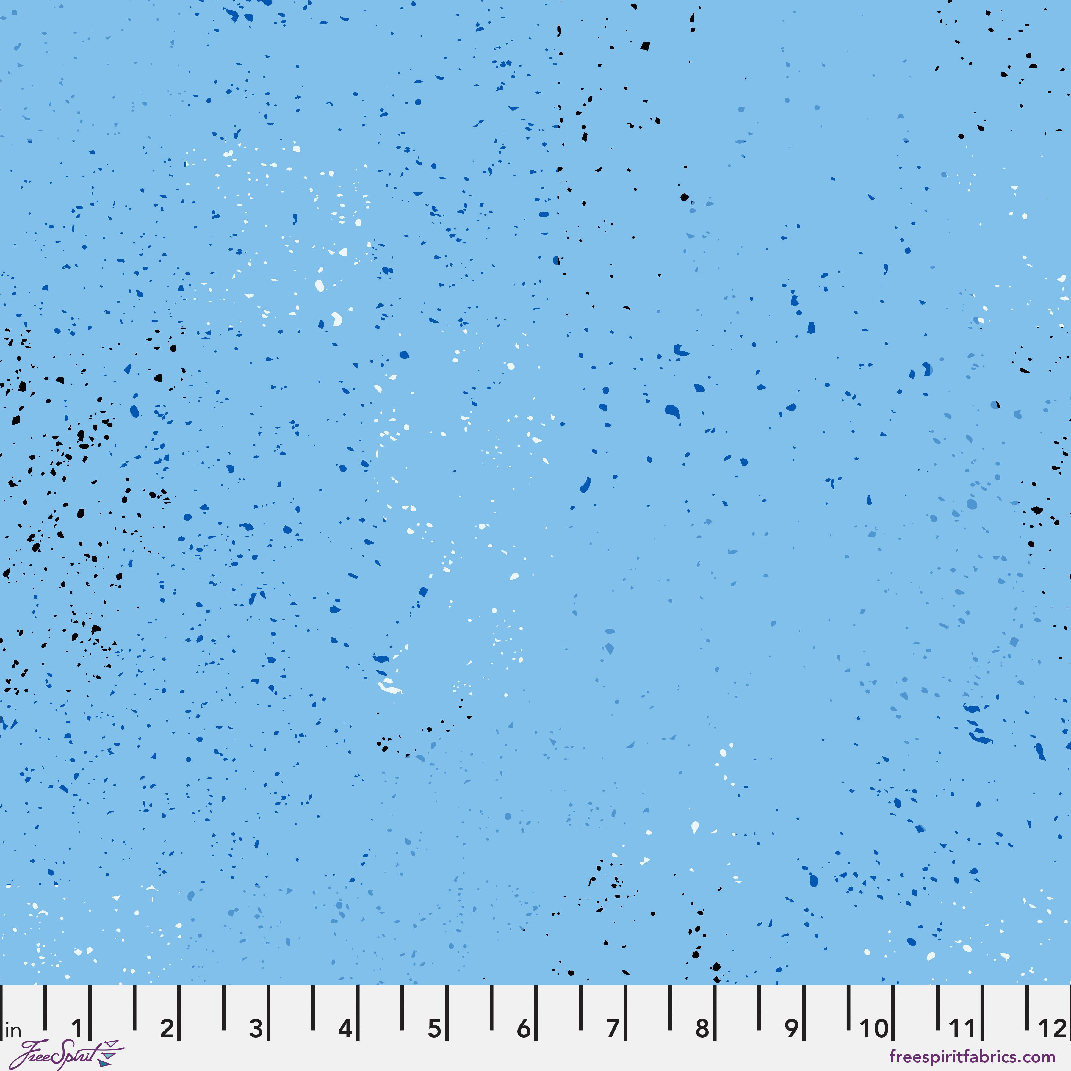 Particles Baby Blue Fabric by Giucy Giuce