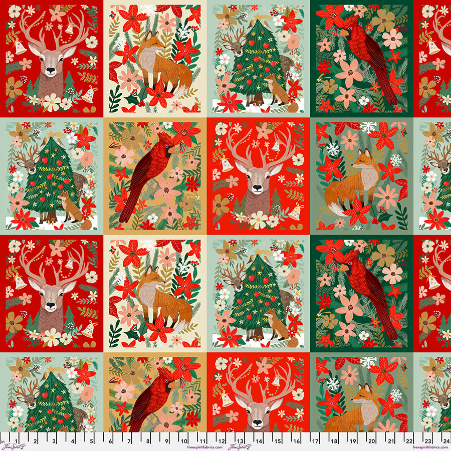 Mia Charro Christmas Spirit Animals Fabric