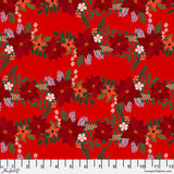 Christmas Pets Christmas Lace Red Fabric by Mia Charro