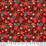 Christmas Pets Christmas Foliage Berry Fabric by Mia Charro