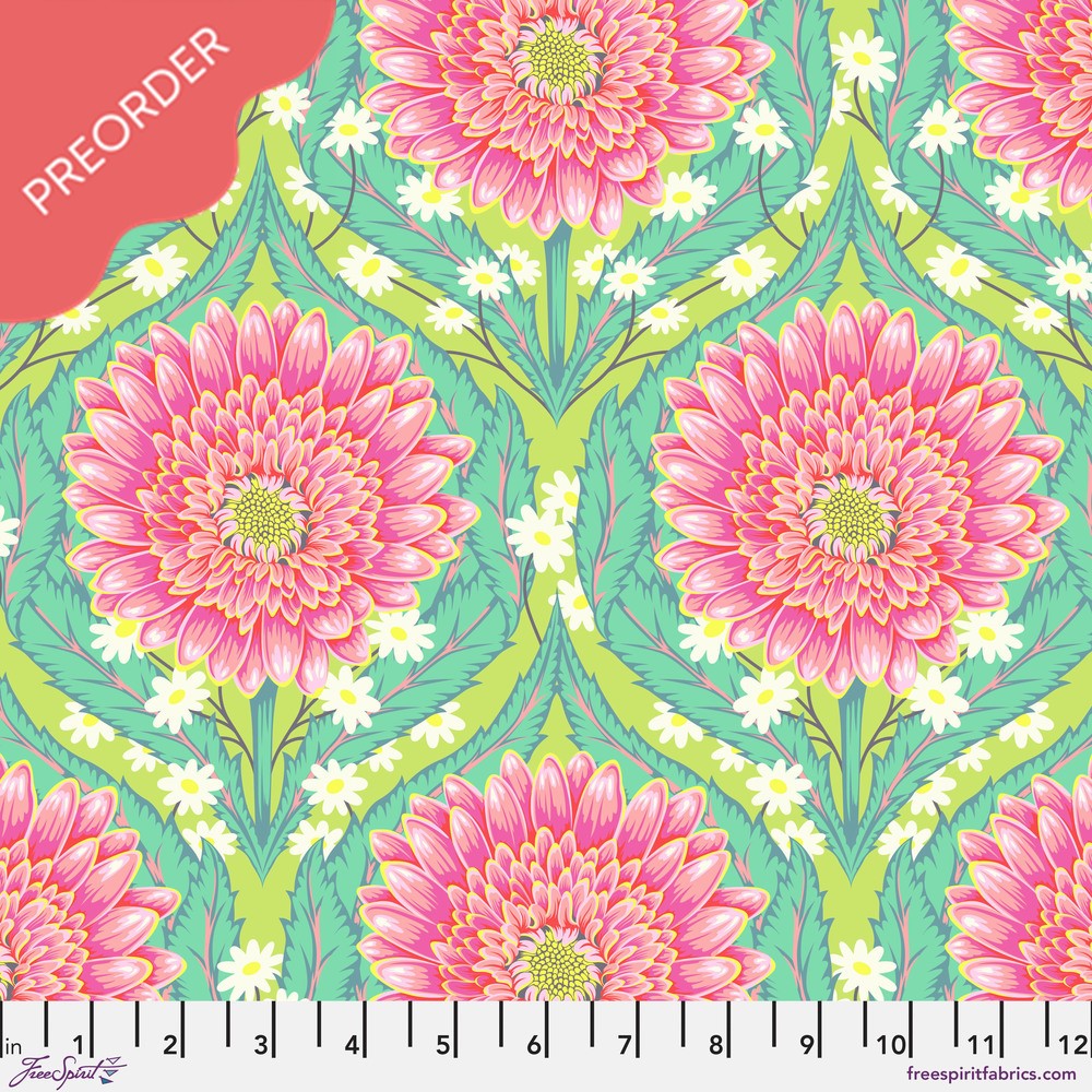 Tula Pink Untamed Daisy and Confused Moonbeam Floral Fabric