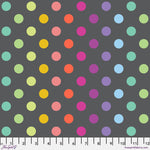 Tula Pink Graywork True Colors Disco Poms Carbon Charcoal Fabric