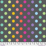 Tula Pink Graywork True Colors Disco Poms Carbon Charcoal Fabric