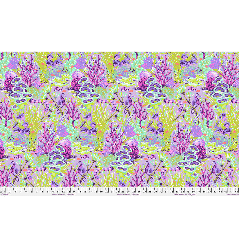 Tula Pink Floral Reef - Reef What You Sew Ultraviolet Fabric
