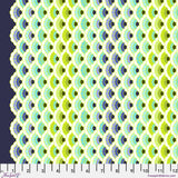 Tula Pink Floral Reef Aquatic Lace Marine Fabric