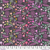 Prince Charming Deja Vu Dandelion Licorice Fabric by Tula Pink