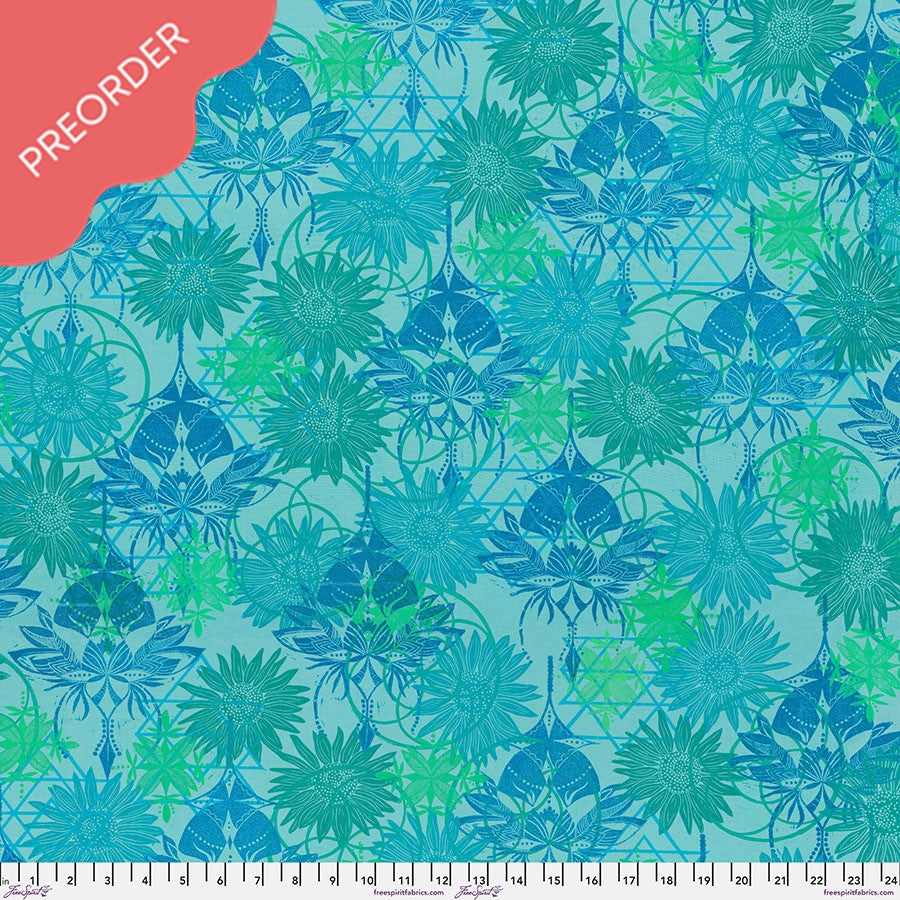 Valori Wells Grace Collection Curious Reflection Robin Teal Fabric