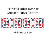 Patriotic Crossed Paws Table Runner Kit