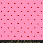 Ruby Star Society Trinketry Hearts Flamingo Fabric