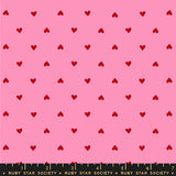 Ruby Star Society Trinketry Hearts Flamingo Fabric