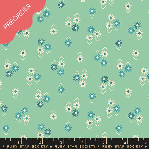 Ruby Star Society Juicy Baby Flowers Moss Green Fabric