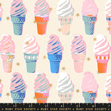 Ruby Star Society Best Day Ever Ice Cream Natural Fabric