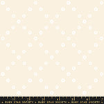 Ruby Star Society Best Day Ever Diamond Flowers White Fabric