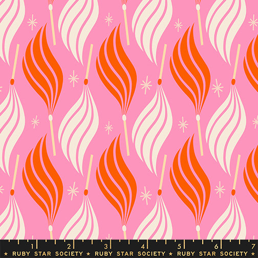 Ruby Star Society Trinketry Lit Flamingo Pink Fabric