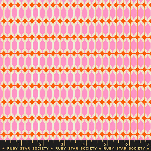 Ruby Star Society Trinketry Geometric Flamingo Pink Fabric
