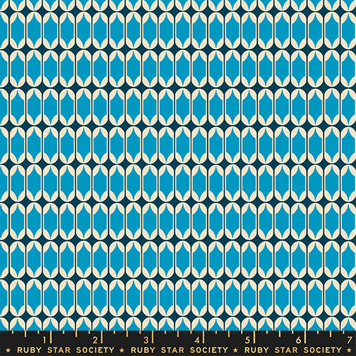 Ruby Star Society Trinketry Geometric Bright Blue Fabric
