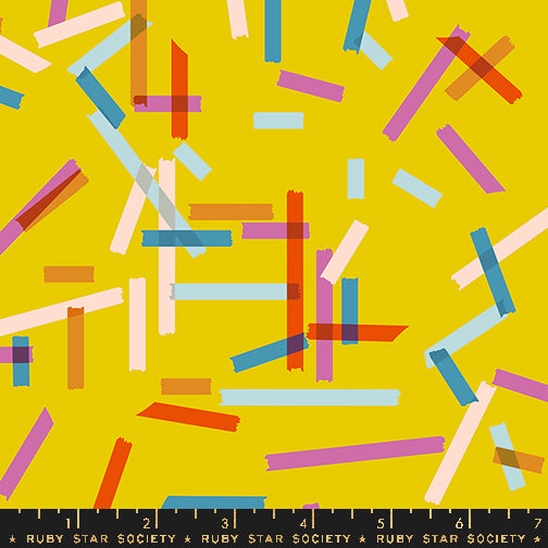 Ruby Star Society Washi Plus Goldenhour Yellow Fabric