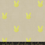 Lofi Loom Bunnies Linen Woven Fabric by Ruby Star Society
