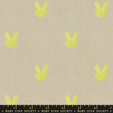 Lofi Loom Bunnies Linen Woven Fabric by Ruby Star Society