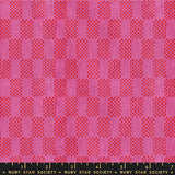 Lofi Loom Seed Beads Vivid Pink Woven Fabric by Ruby Star Society