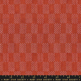 Lofi Loom Seed Beads Cayenne Woven Fabric by Ruby Star Society