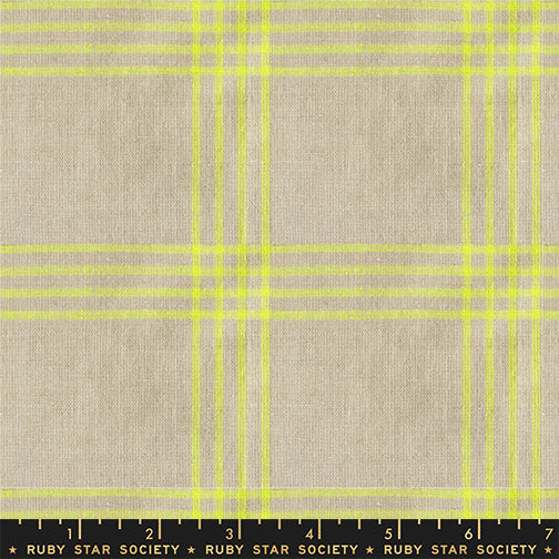 Lofi Loom Tattersome Linen Woven Fabric by Ruby Star Society