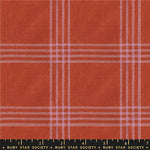 Lofi Loom Tattersome Cayenne Woven Fabric by Ruby Star Society