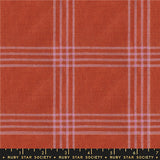 Lofi Loom Tattersome Cayenne Woven Fabric by Ruby Star Society