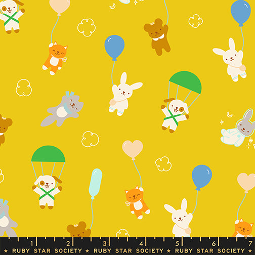 Float Up Starfruit Fabric by Ruby Star Society