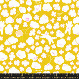 Float Cloudy Starfruit Fabric by Ruby Star Society