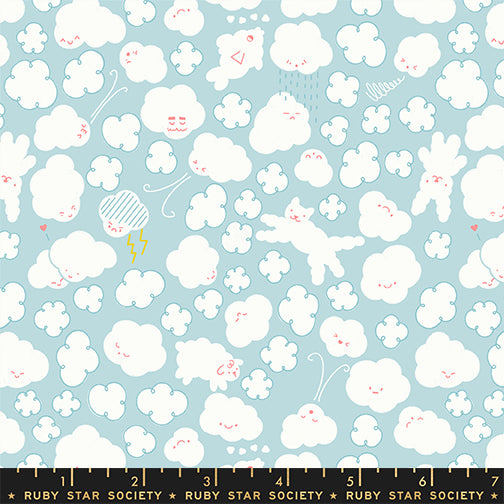 Float Cloudy Lily Pad Fabric by Ruby Star Society