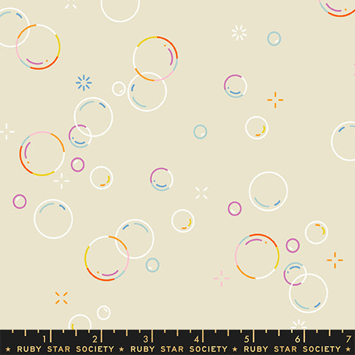 Float Bubbly Parchment Fabric by Ruby Star Society