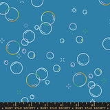 Float Bubbly Parachute Blue Fabric by Ruby Star Society