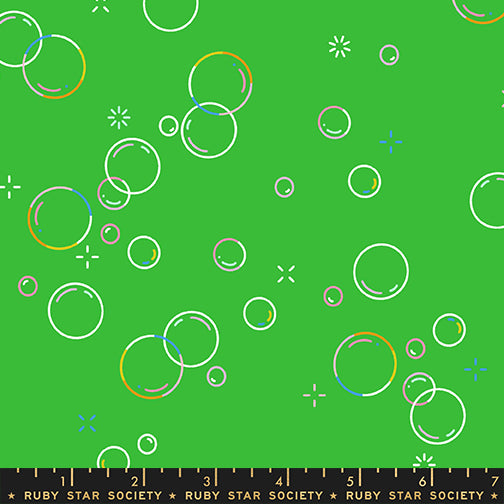 Float Bubbly Verdant Fabric by Ruby Star Society