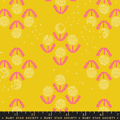 Float Puff Starfruit Fabric by Ruby Star Society