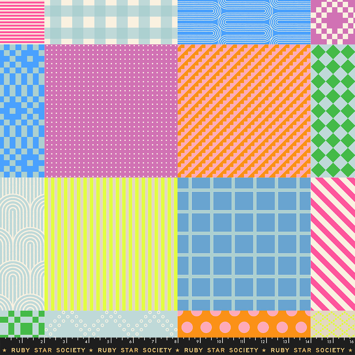 Float Sampler Cheater Lily Pad Fabric by Ruby Star Society
