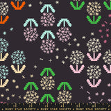 Float Wishes Soft Black Canvas Fabric by Ruby Star Society