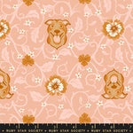 Ruby Star Society Dog Park Pitbull Floral Dahlia Pink Fabric
