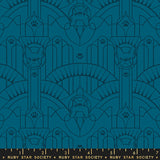 Ruby Star Society Dog Park Deco Pup Teal Fabric