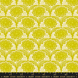 Ink Shop Scallop Flower Pistachio Fabric by Ruby Star Society