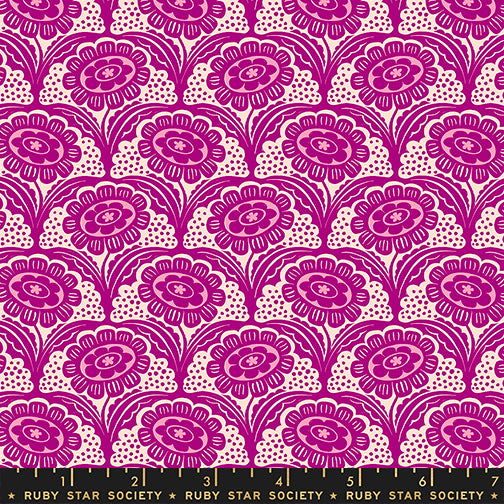 Ink Shop Scallop Flower Cheshire Fabric by Ruby Star Society
