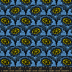 Ink Shop Scallop Flower Lindley Blue Fabric by Ruby Star Society