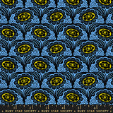 Ink Shop Scallop Flower Lindley Blue Fabric by Ruby Star Society