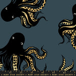 Ink Shop Mystery Food Metallic Smoke Canvas Fabric by Ruby Star Society