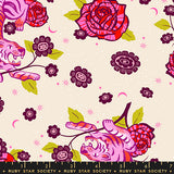 Ink Shop Tiger Rose Shell Fabric by Ruby Star Society
