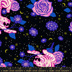 Ink Shop Tiger Rose Black Fabric by Ruby Star Society