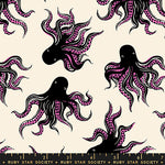  Ink Shop Mystery Food Black Fabric by Ruby Star Society