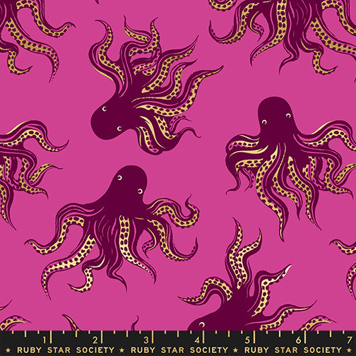 Ink Shop Mystery Food Metallic Berry Fabric by Ruby Star Society