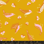 Ruby Star Society Bird is the Word Storytime Goldenrod FabricRuby Star Society Bird is the Word Goldenrod Fabric