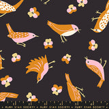 Ruby Star Society Bird is the Word Soft Black Fabric